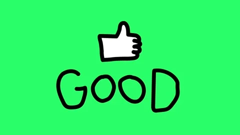 Animation simple text GOOD on green background. Stock Footage 252995897