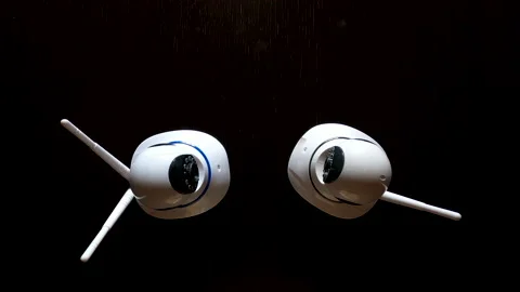 Animation simulation between technological objects Stock Footage 138315734