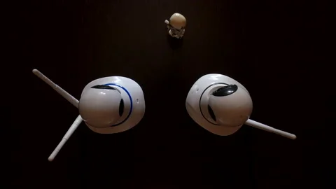 Animation simulation between technological objects - 4k - ProRes Stock Footage 143239396