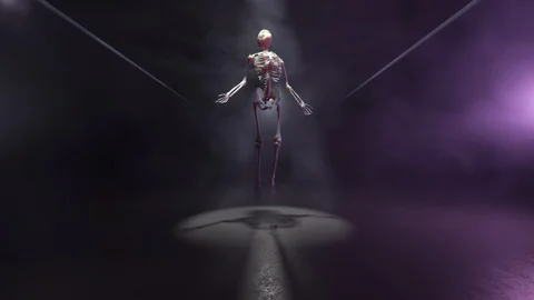 Animation of a Skeleton ascending into t... | Stock Video | Pond5