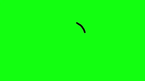Animation of a sketch of a hand-drawn circle. 4K animation. Green screen Stock Footage 168573406