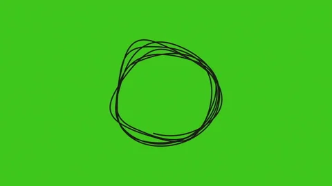 Animation of a sketch of a hand-drawn circle. Stock Footage 225901669