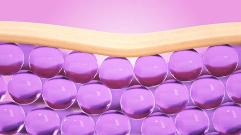 Animation Skin Layer Pink, Cell Repair Effect skin layer and reduce up saggy Stock Footage 140746108