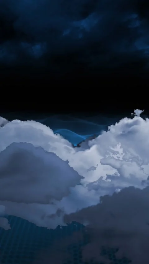 Animation of sky with clouds Stock Footage 342801873
