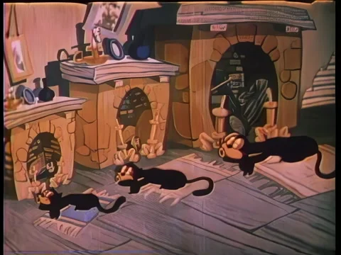 Animation of sleeping cats from smallest to largest Stock Footage 260248359