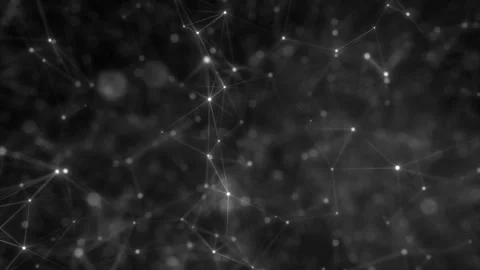 Animation slow moving of molecules or network from glass and crystal. Background Stock Footage 113127985