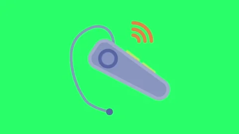Animation smart hearing aid technology on green screen. 動画素材 277497049