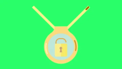 Animation smart neck pendant technology on green screen. Stock Footage 277497059