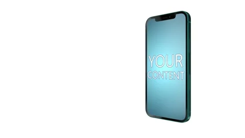 Animation of a smartphone with an alpha channel. Glass flare is included. 3D Stock Footage
