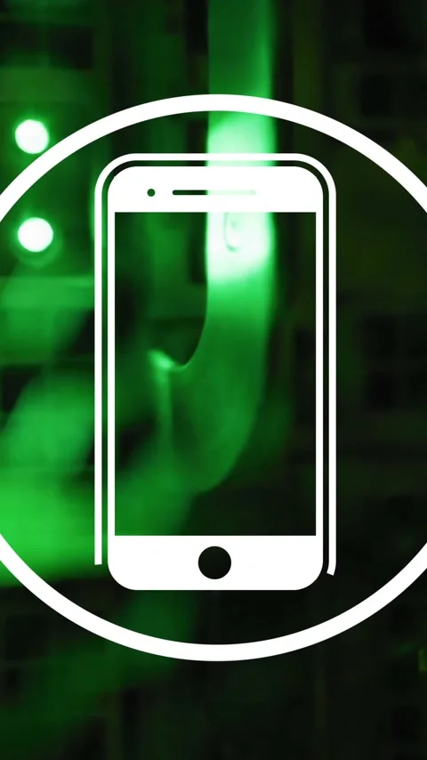 Animation of smartphone icon and digital data processing over computer servers Stock Footage 343504922