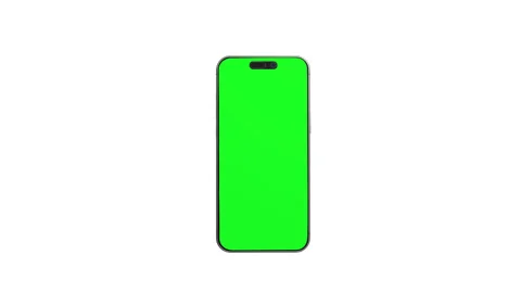 Animation Smartphone Mockup with green screen on White background Stock Footage 342166820