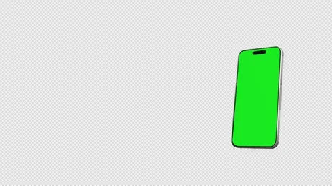 Animation Smartphone Mockup with green screen on Green background Stock Footage 342167292