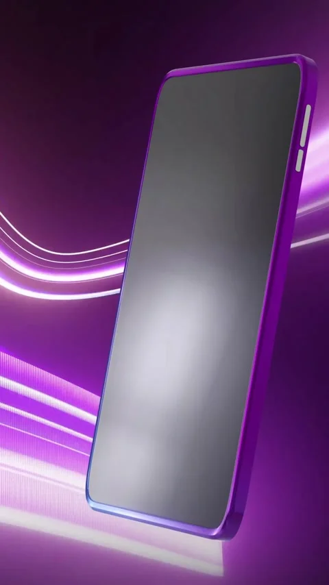 Animation of smartphone over light shapes on black background Stock Footage 342802482