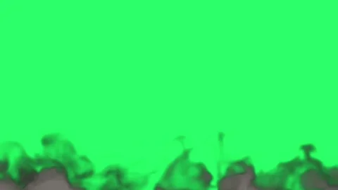 Animation smoke effect on green background. Stock Footage 242132050