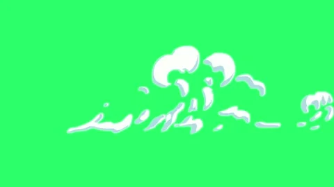 Animation smoke effect on green background. Stock Footage 242132267