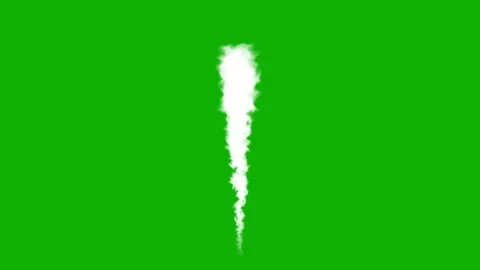 Animation of a smoke trail on a green sc... | Stock Video | Pond5