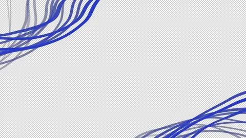 Animation of smooth blue lines on black background, abstract wave design Stock Footage 317692047