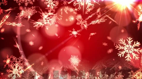 Animation of snow falling and light spot... | Stock Video | Pond5