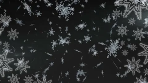 Animation of snow falling on black backg... | Stock Video | Pond5