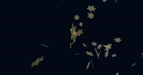 Animation of snow falling on black backg... | Stock Video | Pond5