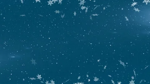 Animation of snow falling on blue backgr... | Stock Video | Pond5