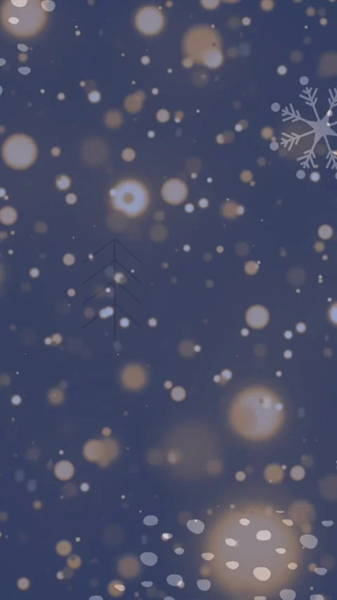 Animation of snow falling over christmas tree pattern Stock Footage 343887998