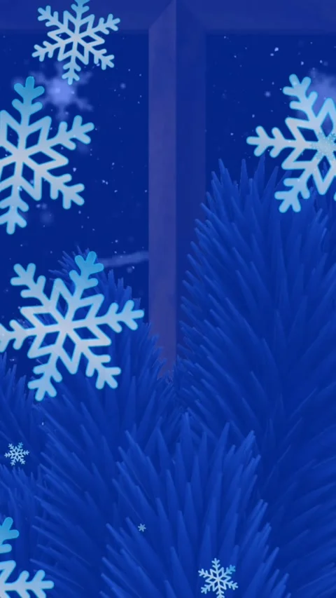 Animation of snow falling over christmas tree branches decoration and winter Stock Footage 344669155