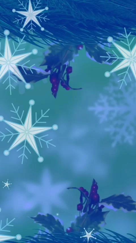 Animation of snow falling over christmas tree branches Stock Footage 344706185