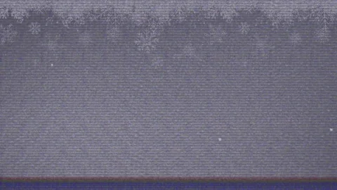 Animation of snow falling over interference Stock Footage 326097494