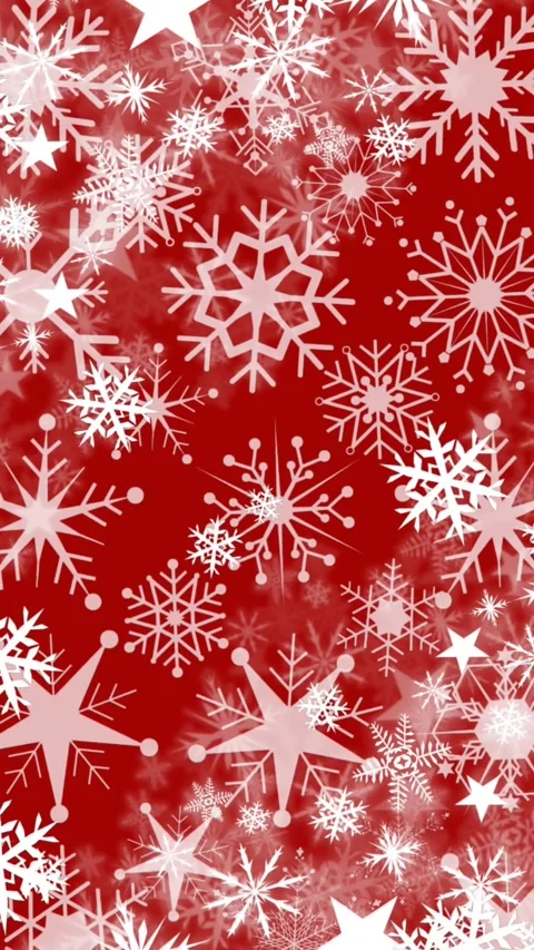 Animation of snow falling over snowflakes on red background at christmas Stock Footage 342225002