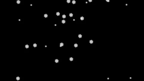 Animation of snow particles falling on a black background Stock Footage 317826021