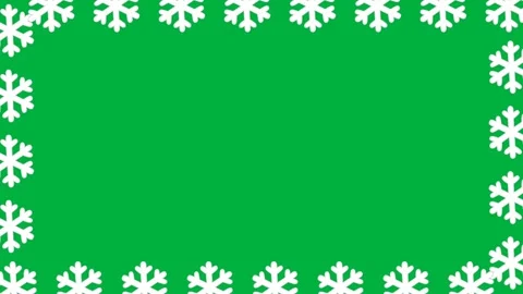 Animation of snow particles moving around the sides of the green screen Stock Footage 319872730