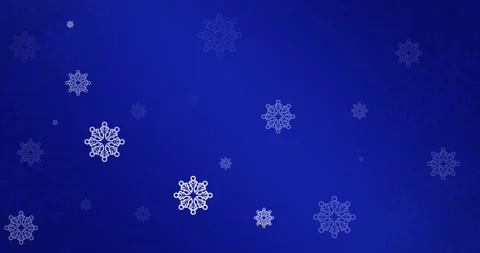 Animation of snowflakes falling on blue ... | Stock Video | Pond5