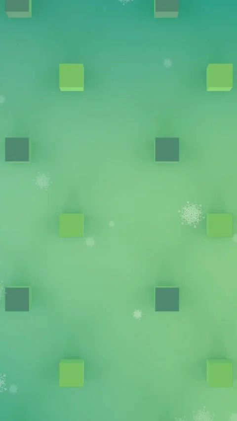 Animation of snowflakes falling over 3d structures in seamless pattern against Stock Footage 321852966