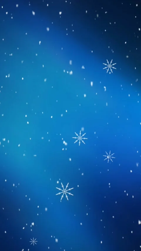 Animation of snowflakes icons falling over blue background with copy space Stock Footage 344613841
