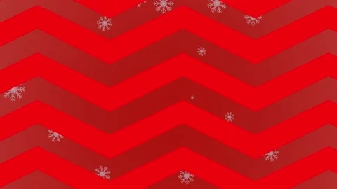 Animation of snowflakes icons floating over chevron pattern in seamless pattern Stock Footage 220902939