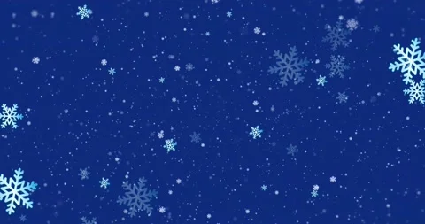 Animation of snowflakes moving on blue b... | Stock Video | Pond5