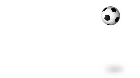 Animation of soccer ball bouncing and moving across white background in loop. Vídeos de archivo 332694350