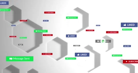 Animation of social media data processing over abstract pattern Stock Footage 240258371