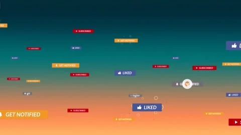 Animation of social media data processing over green and orange background Video stock 240258567