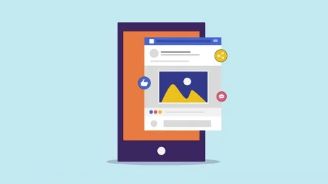 Animation - Social media post on mobile ... | Stock Video | Pond5
