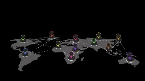 Animation social network connection concept (with alpha) Stock Footage 76240332