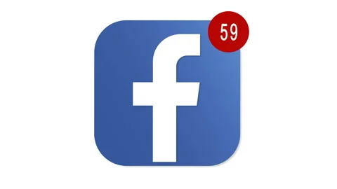 Animation of social network notifications. Facebook. 4K video Stock Footage 125205589