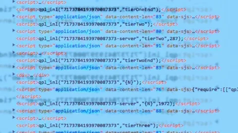 Animation software web code. web code program animation. Stock Footage 224475096