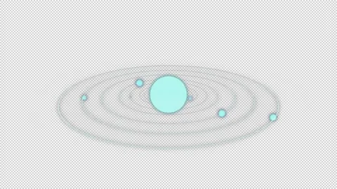 Animation of the solar system. Visual data interface Stock Footage 148954536