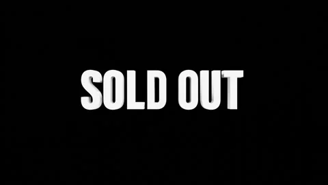 Animation sold out text blur effect with black isolated background Stock Footage 273962243