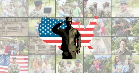 female american soldier silhouette