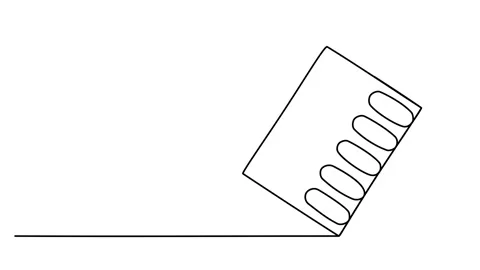 Animation of a solid drawing of tablets with one line. linear video Stock Footage 292290828