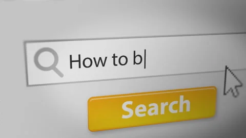 Animation of Someone Typing "How to be happy" into Search Engine Field Stock Footage 243260628