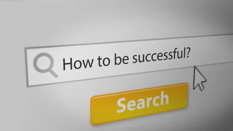 Animation of Someone Typing " How to be successful?" into Search Engine Field Stock Footage 246460377